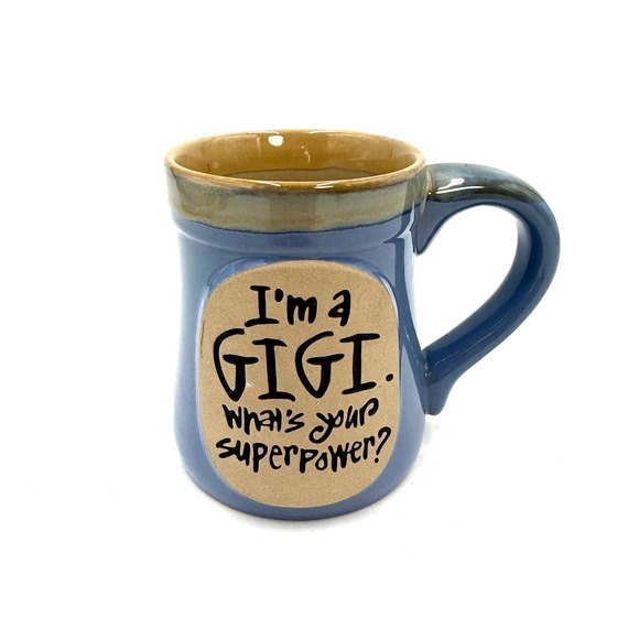 Burton + Burton Other - Coffee Mug 14oz Blue Tan I'm a Gigi What's Your Superpower Joanne Sharpe‎